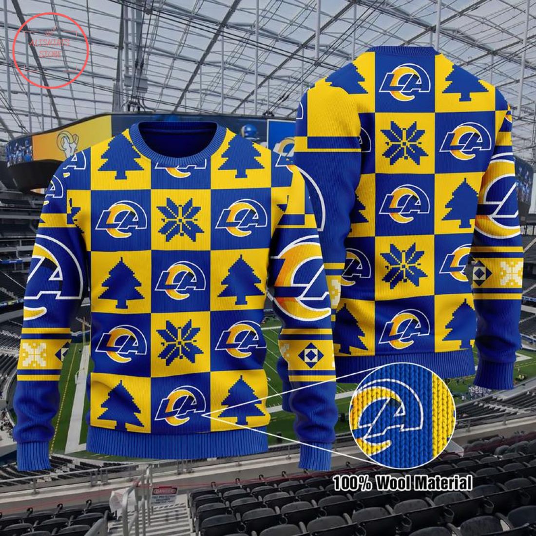 NFL La Rams Football Christmas Sweater