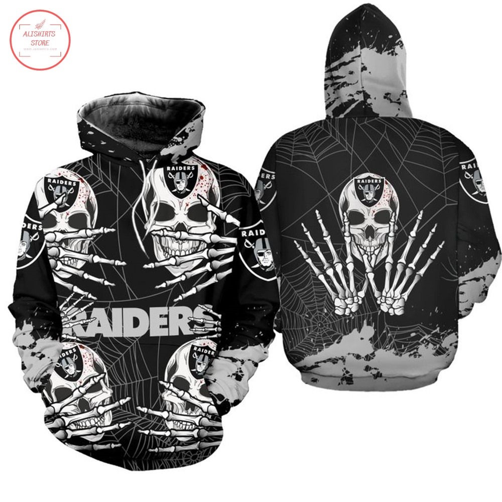 NFL Las Vegas Raiders Skull Halloween Hoodie