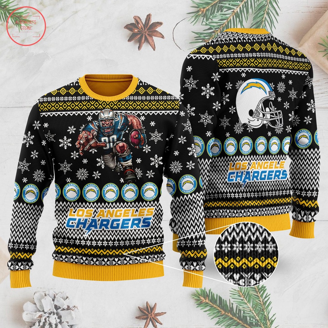 NFL Los Angeles Chargers Ugly Christmas Sweater