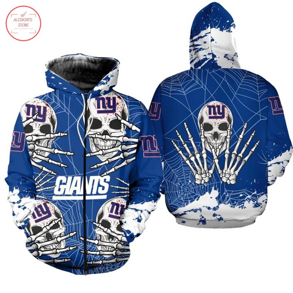 NFL New York Giants Skull Halloween Hoodie