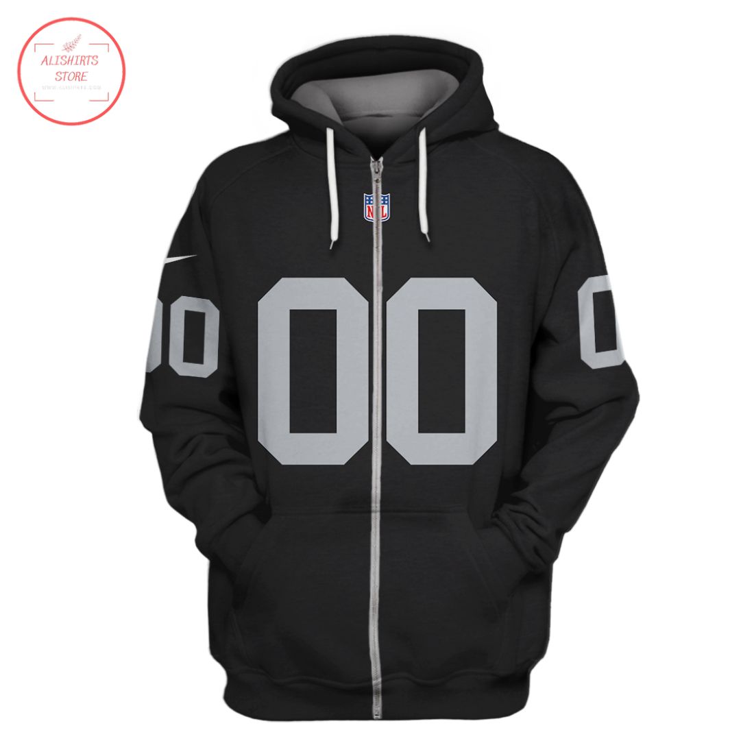 NFL Oakland Raiders Personalized Black Shirt and Hoodie