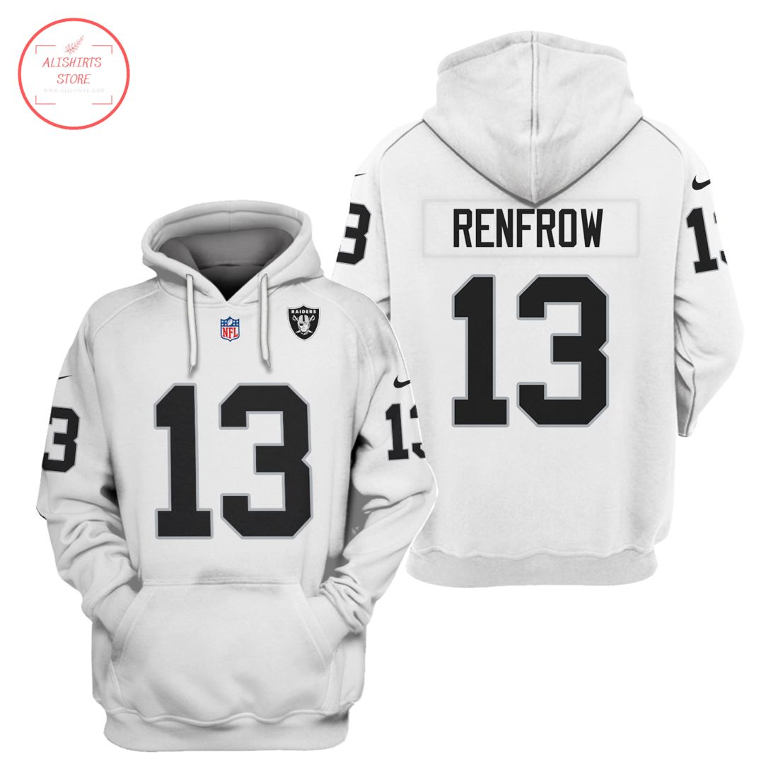 NFL Oakland Raiders Renfrow White Shirt and Hoodie