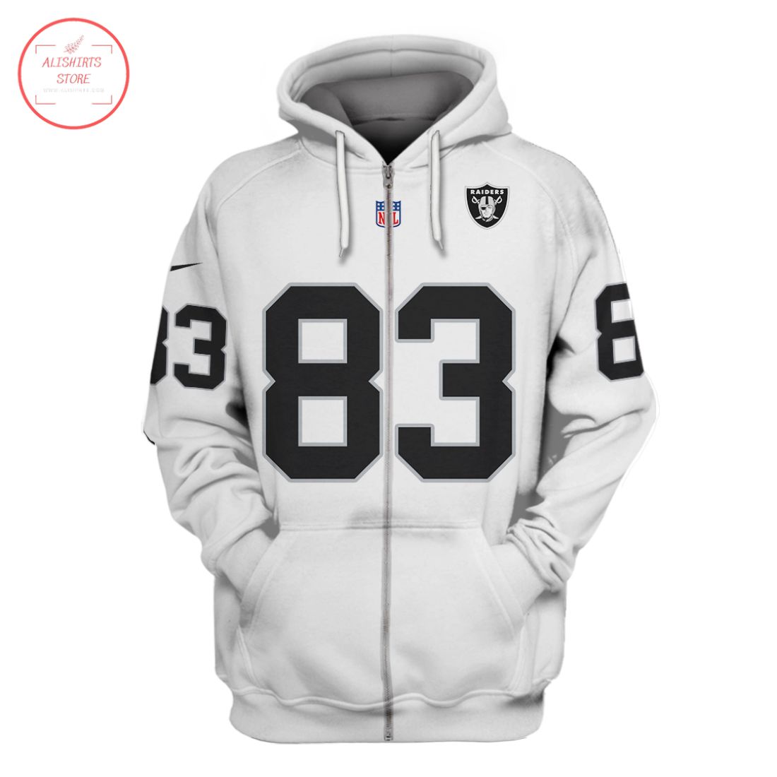 NFL Oakland Raiders Waller White Shirt and Hoodie
