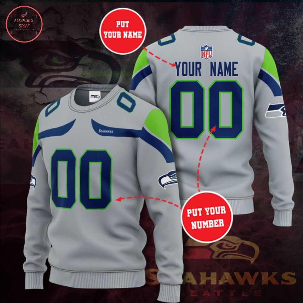 NFL Seattle Seahawks Personalized Sweater