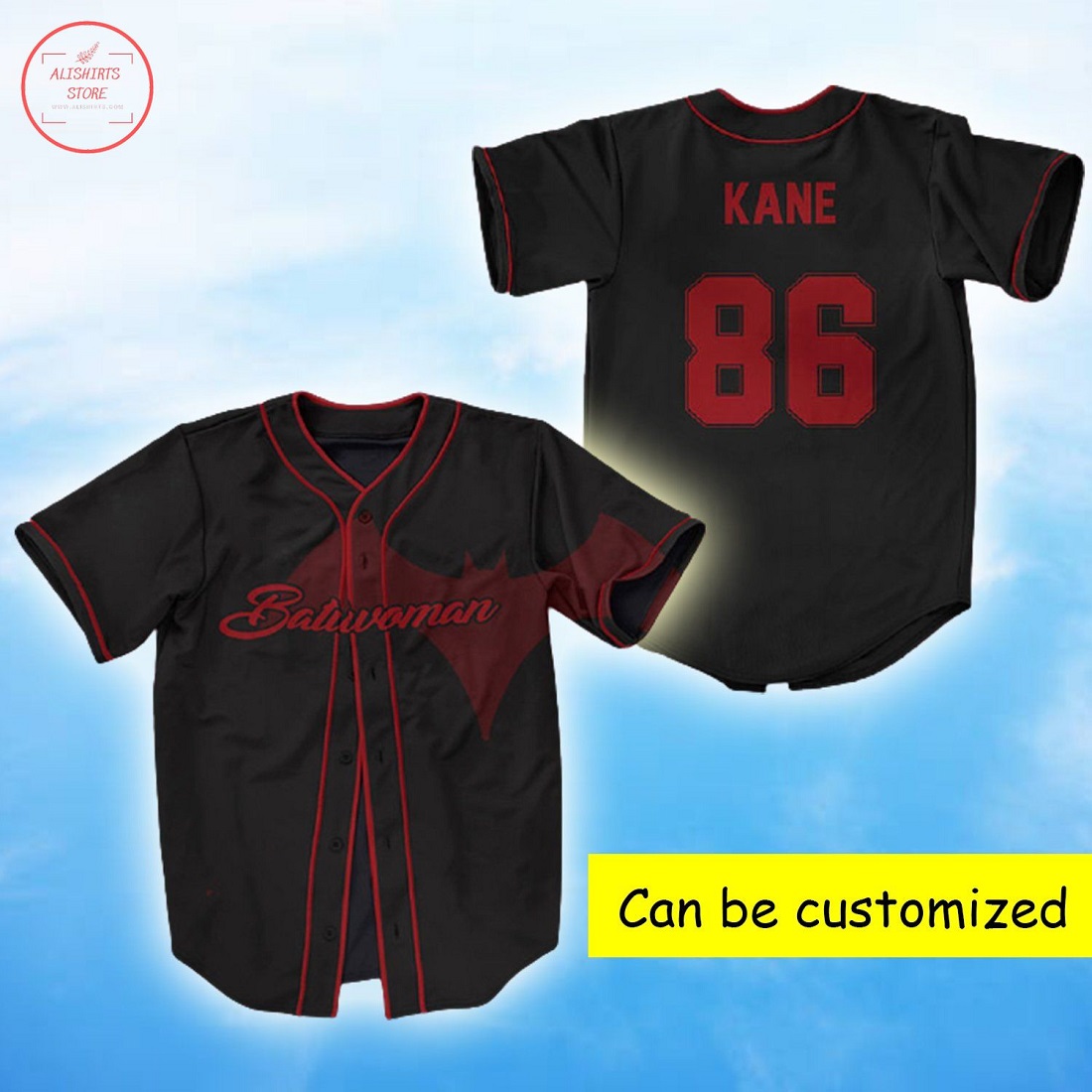 New Batwoman Personalized Baseball Jersey