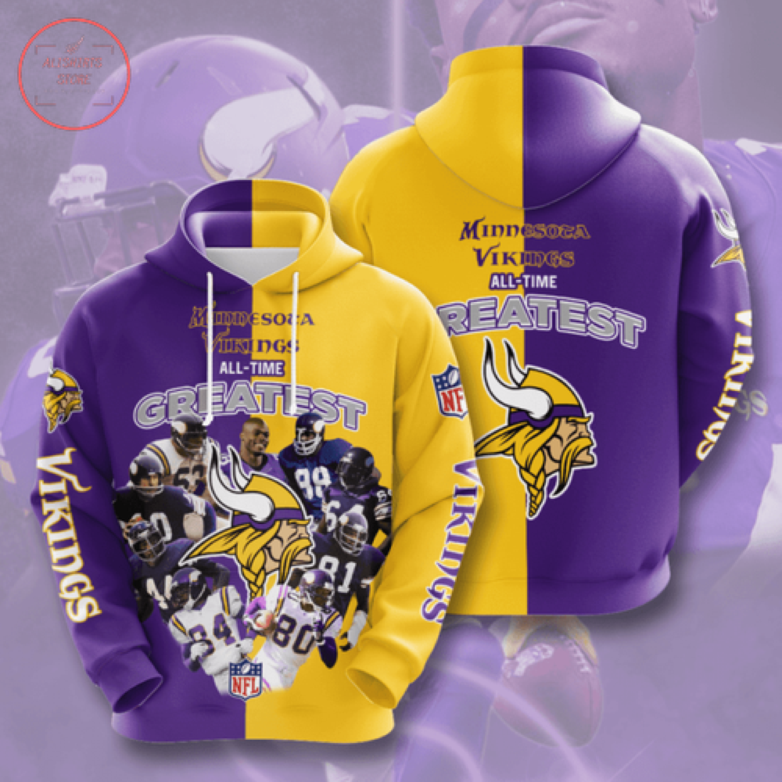 Nfl Minnesota Vikings Personalized Hoodie 3D