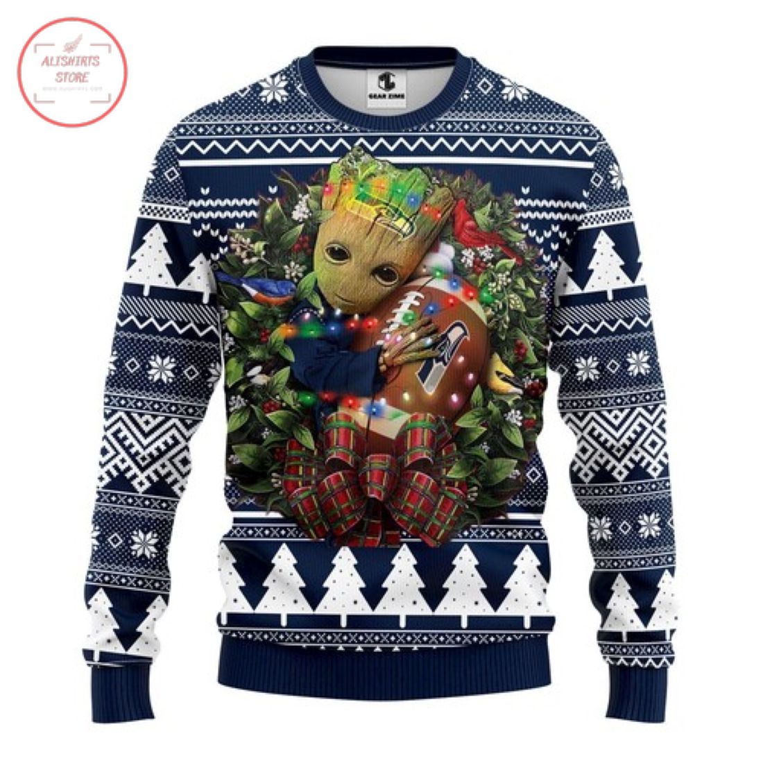 Nfl Seattle Seahawks Groot Christmas Sweater