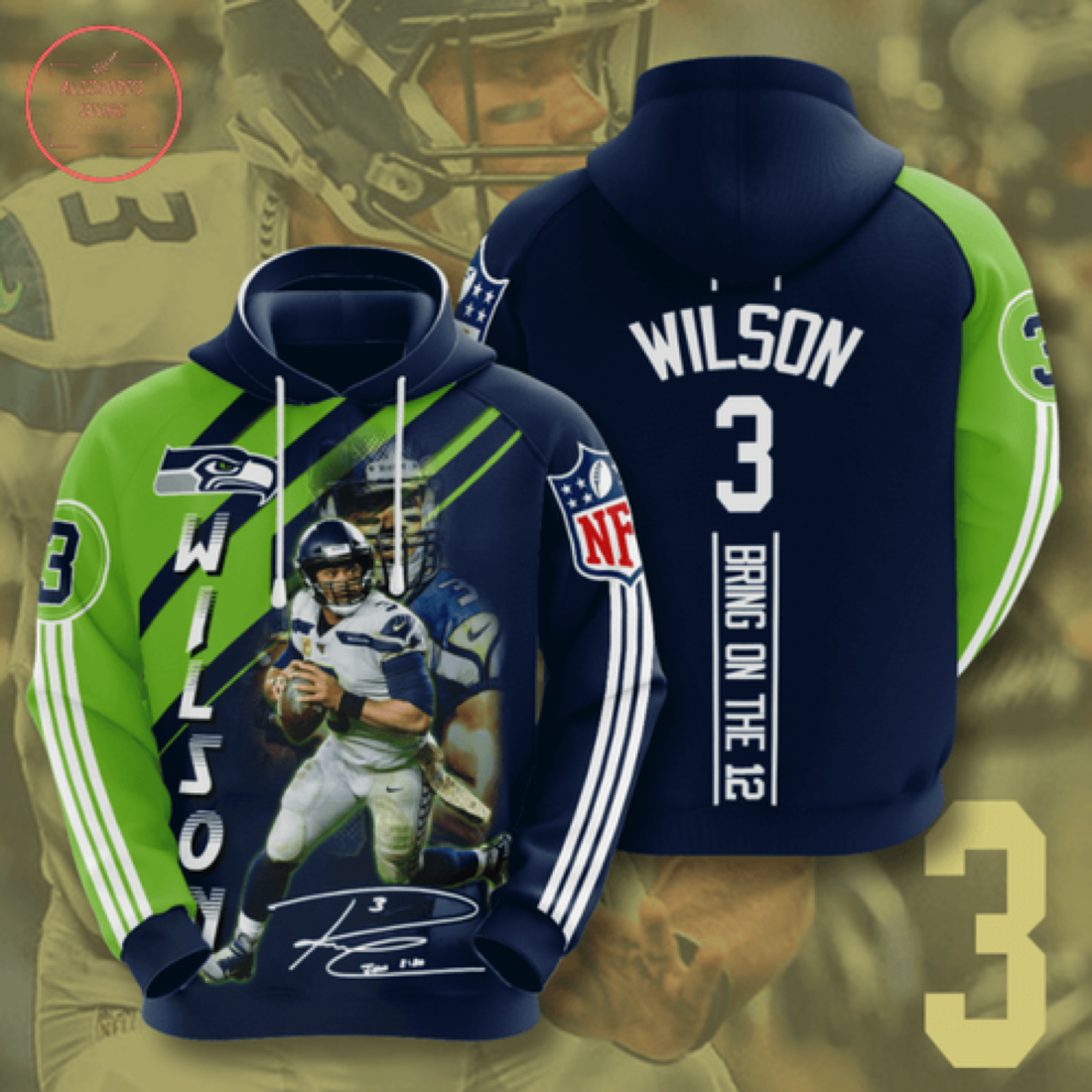 Nfl Seattle Seahawks Personalized Hoodie 3D