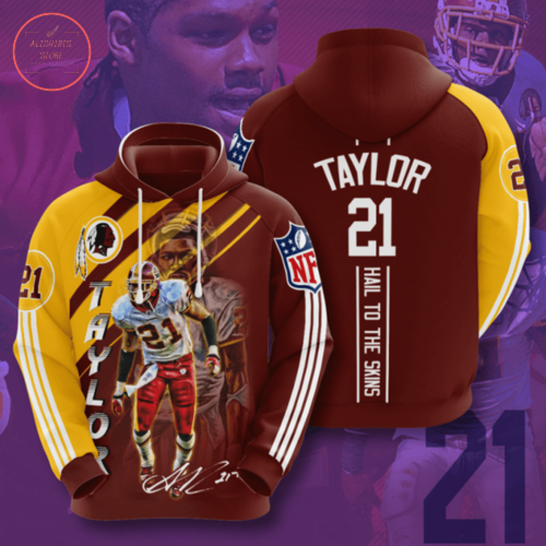 Nfl Washington Redskins Personalized Hoodie 3D