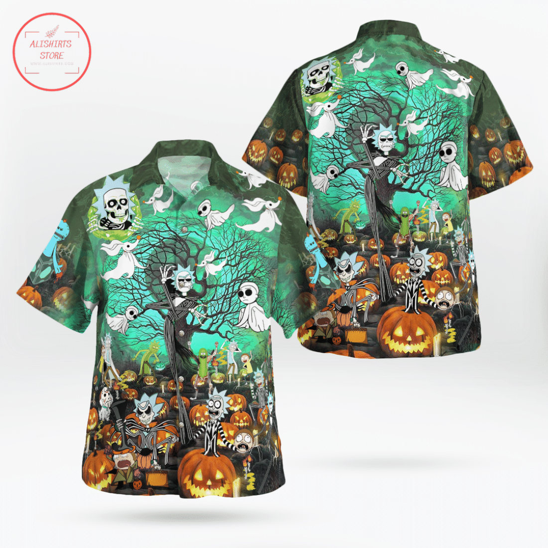 Nightmare Pumpkin Halloween Hawaiian Shirt