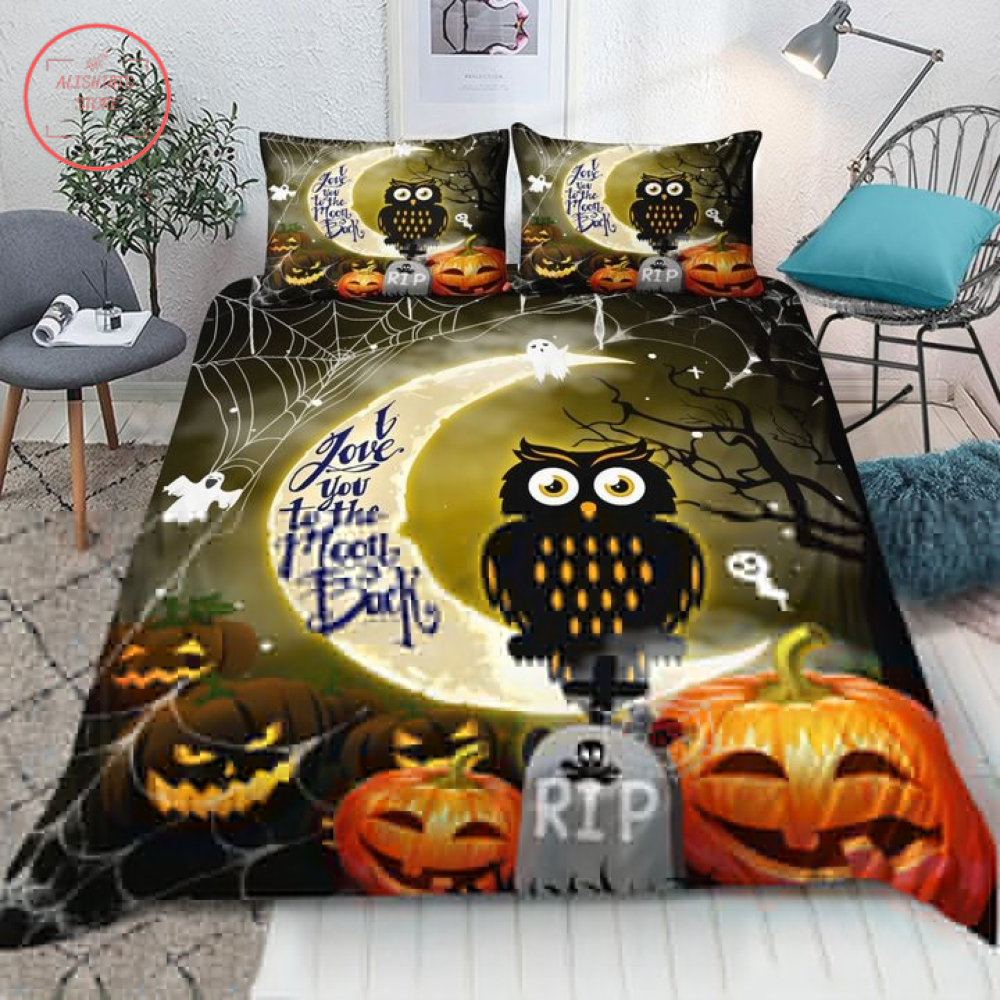 Owl Halloween I Love You To The Moon And Back Blanket