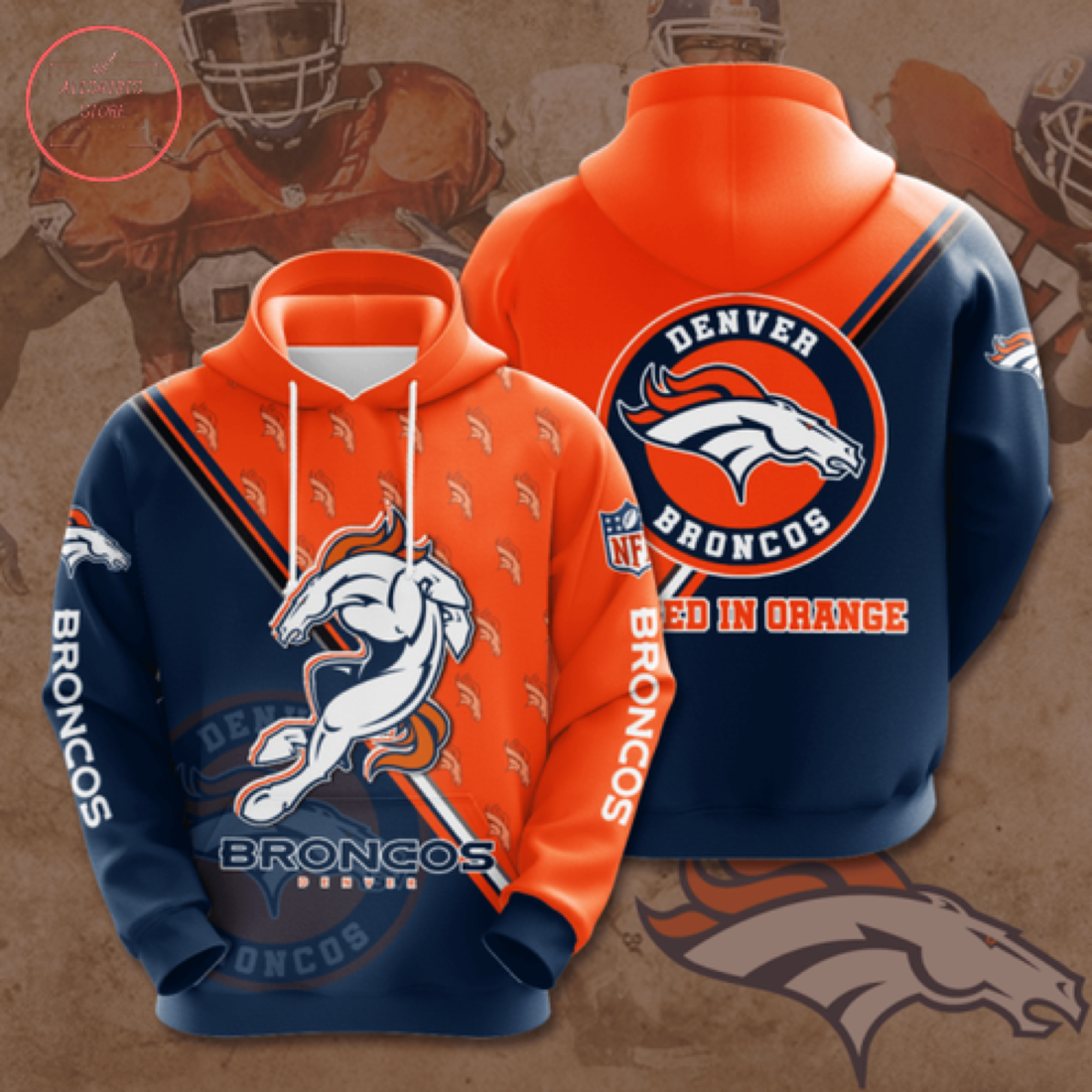 Personalized Denver Broncos NFL Hoodie 3D