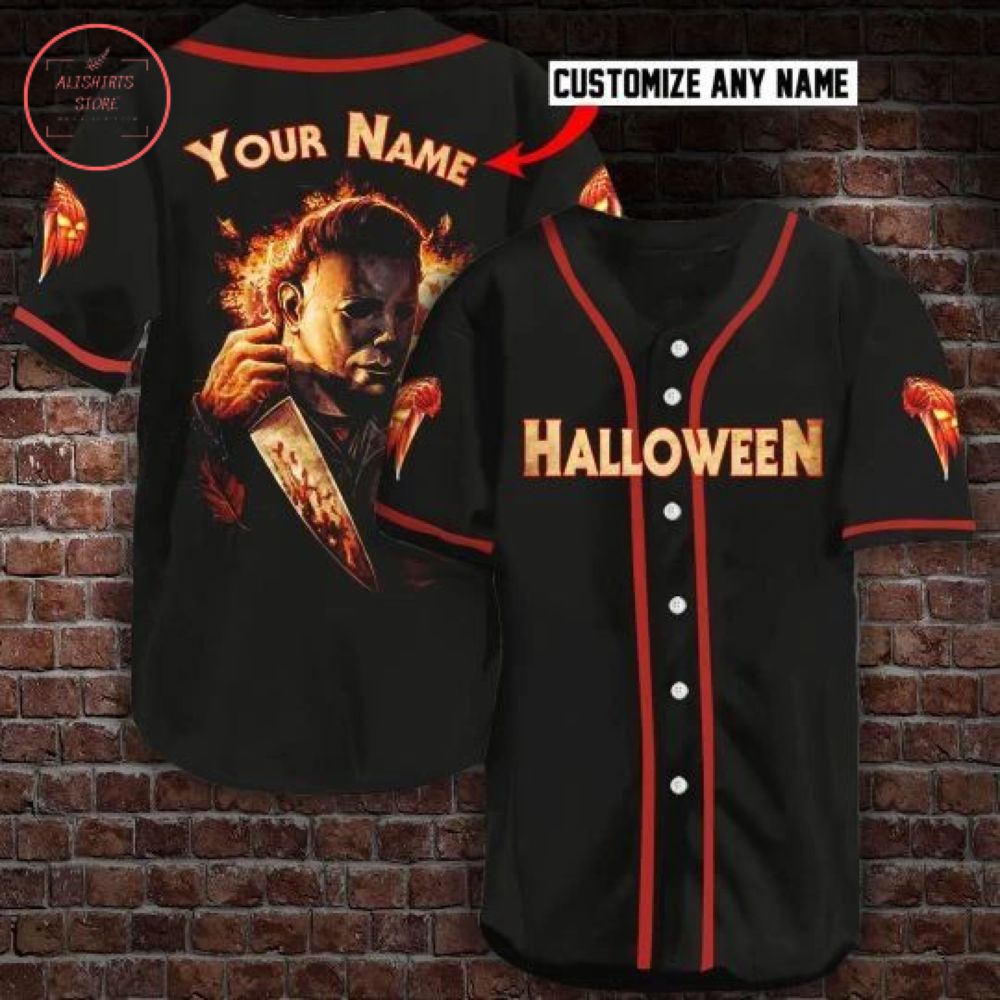 Personalized Halloween Michael Baseball Jersey