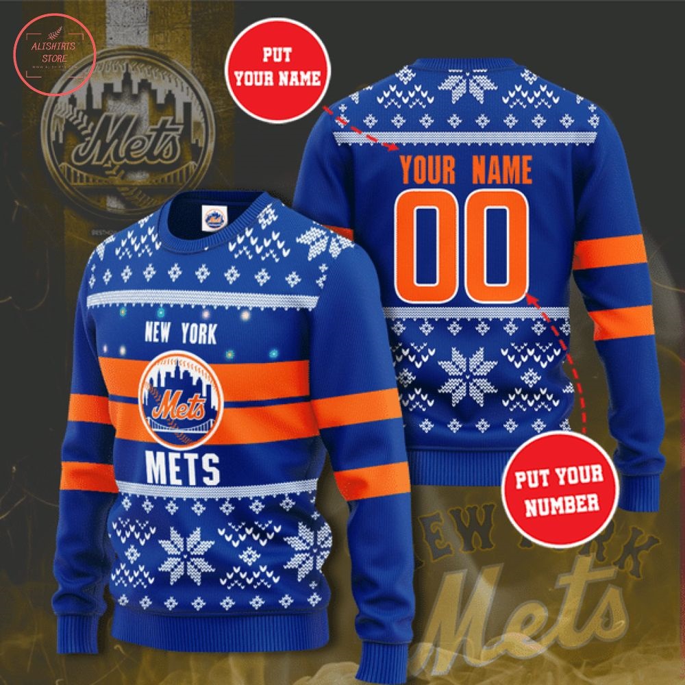 Personalized MLB New York Mets Christmas Sweater