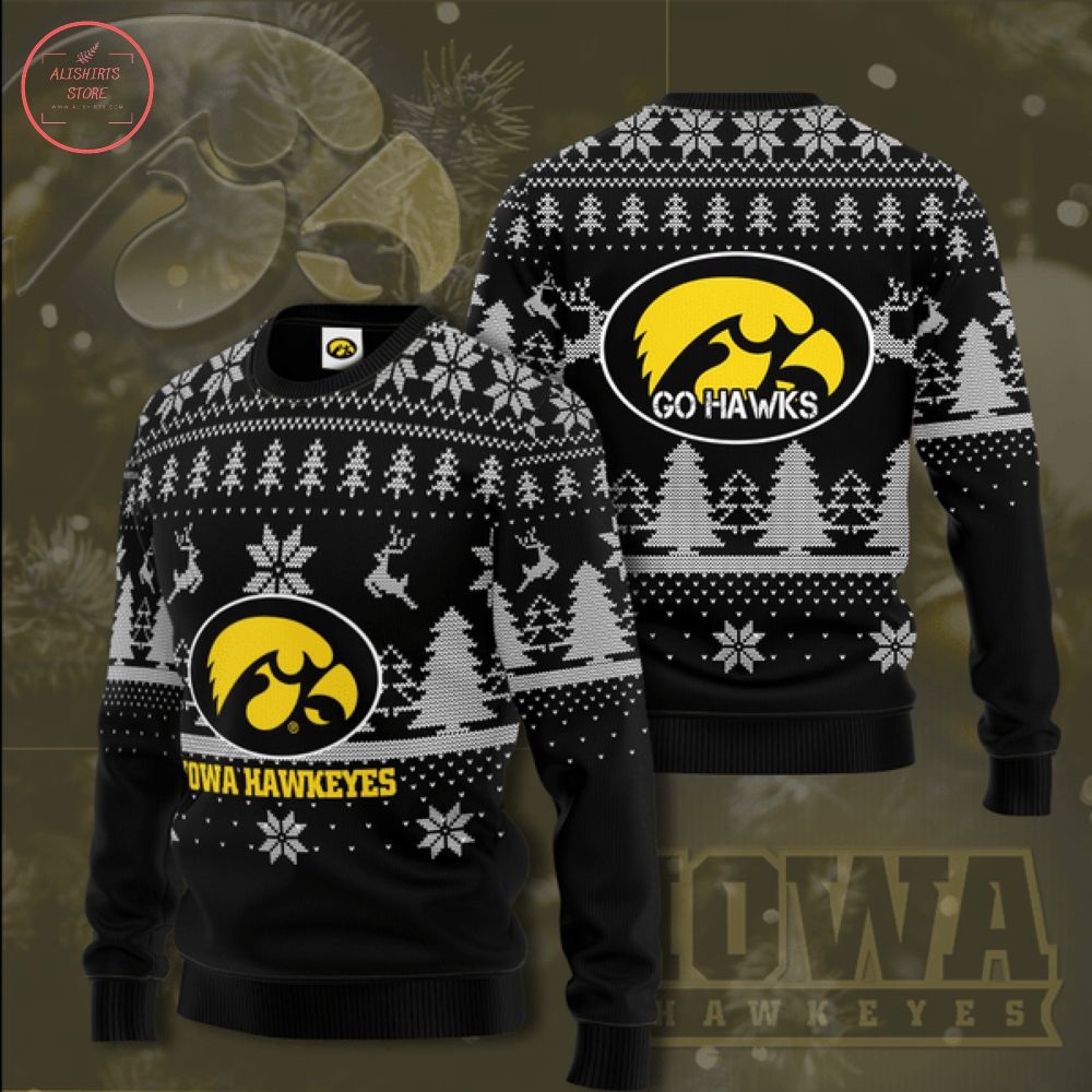 Personalized NCAA Iowa Hawkeyes Christmas Sweater