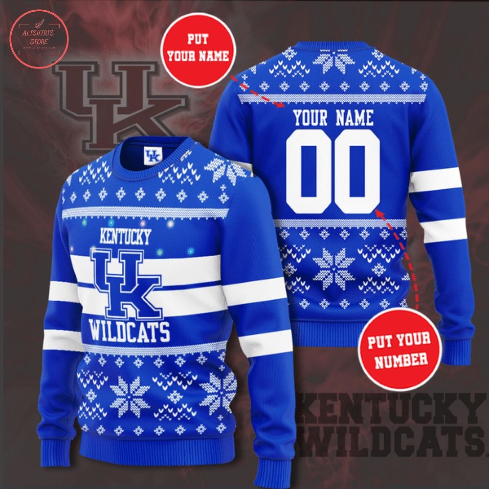 Personalized NCAA Kentucky Wildcats Christmas Sweater