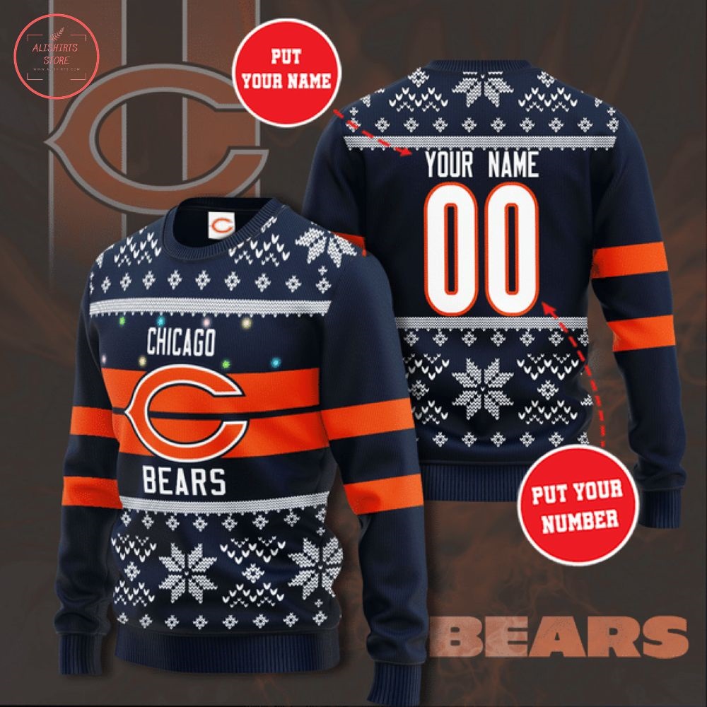 Personalized NFL Chicago Bears Christmas Sweater