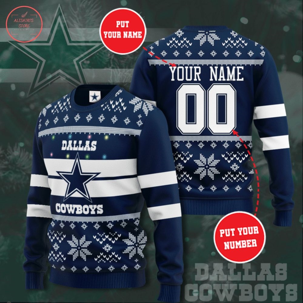 Personalized NFL Dallas Cowboys Christmas Sweater