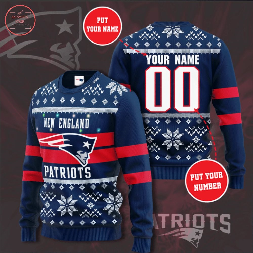 Personalized NFL New England Patriots Christmas Sweater
