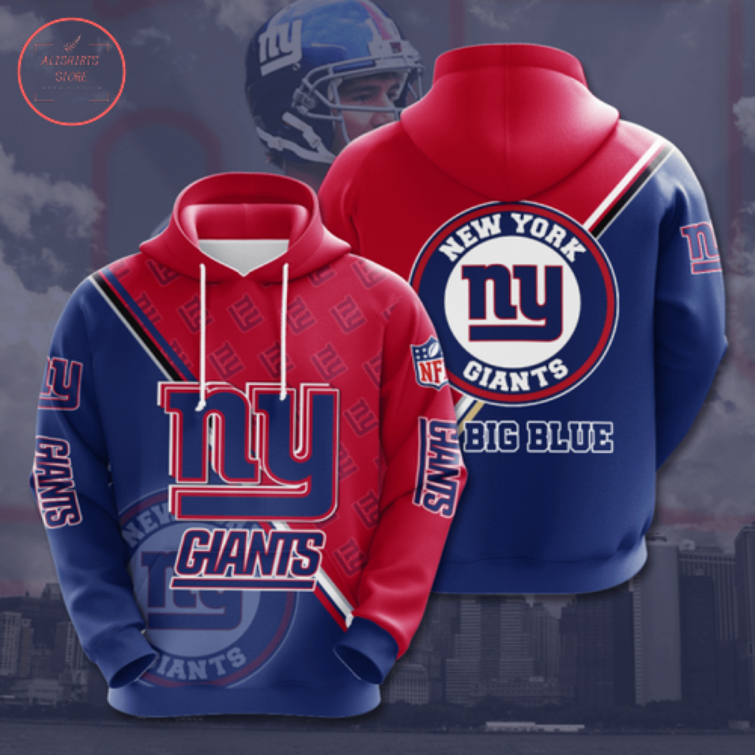 Personalized NFL New York Giants Hoodie 3D