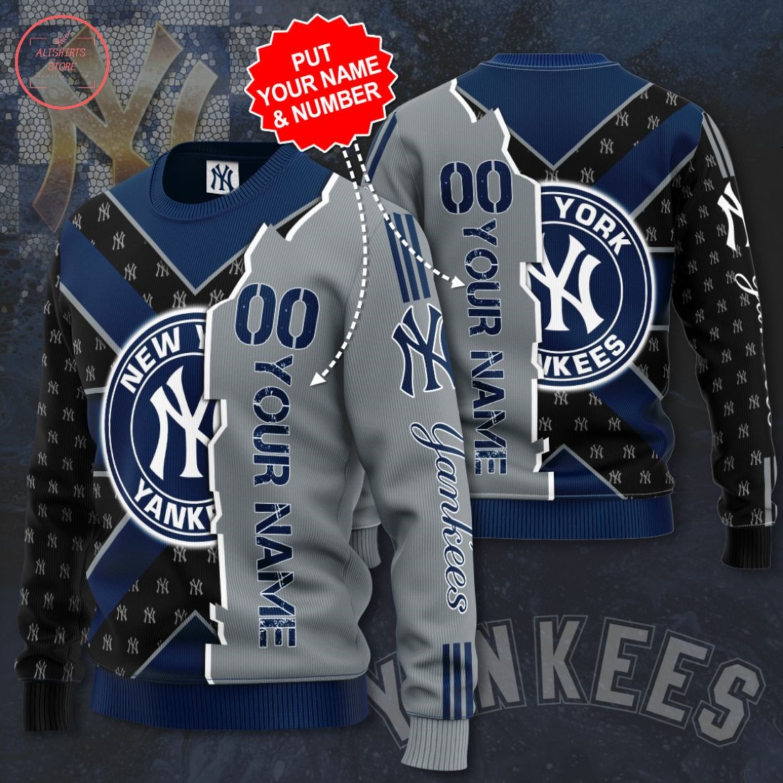 Personalized New York Yankees 3D Sweatshirt