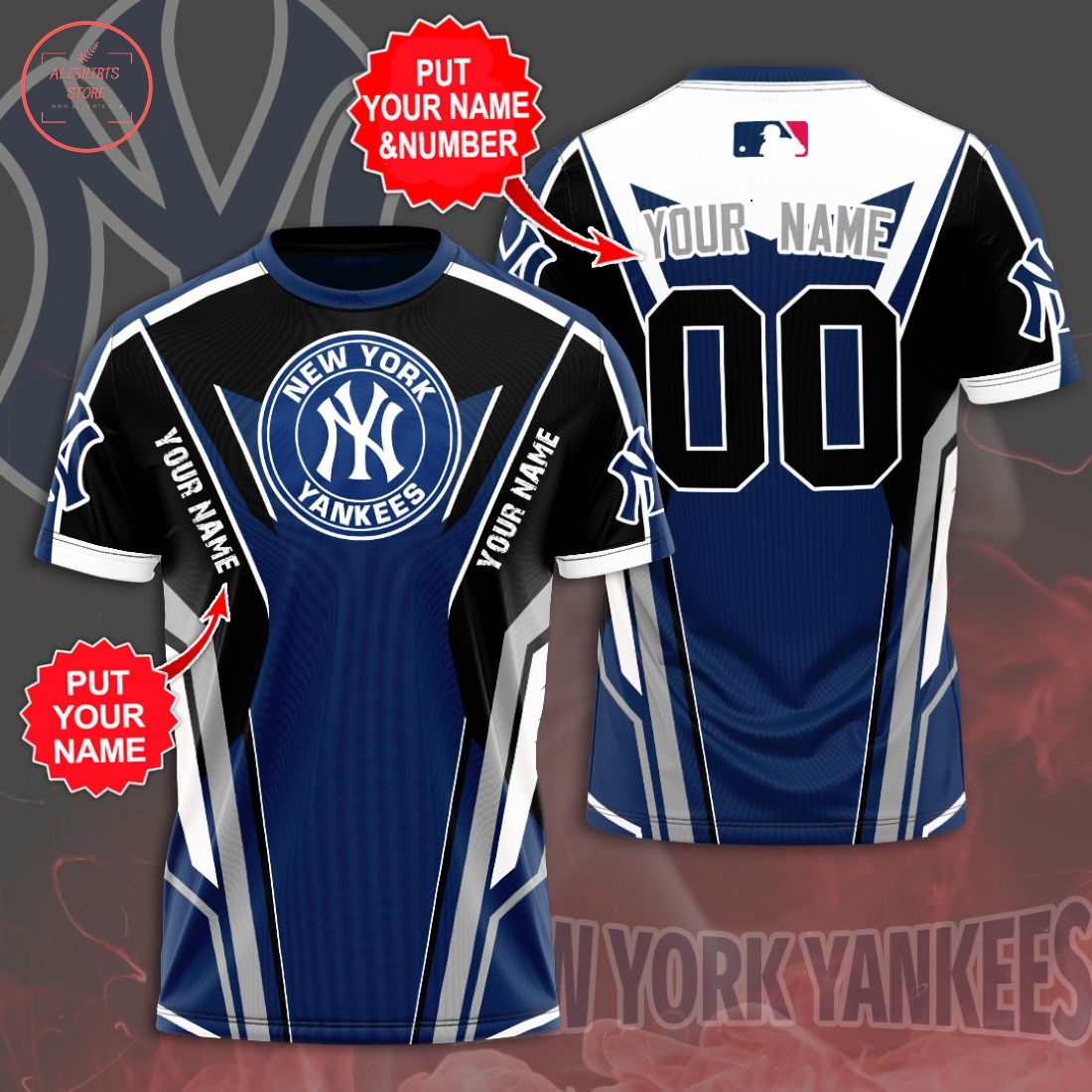 Personalized New York Yankees 3D T-Shirt