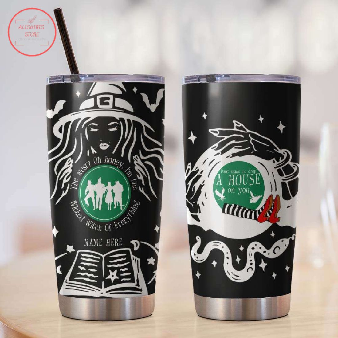Personalized Wicked Witch Halloween Tumbler