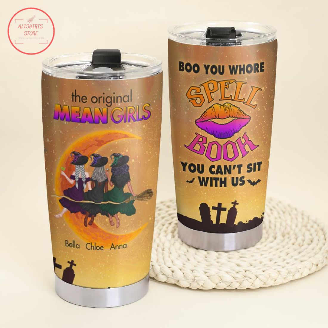 Personalized You Can't Sit With Us Halloween Tumbler