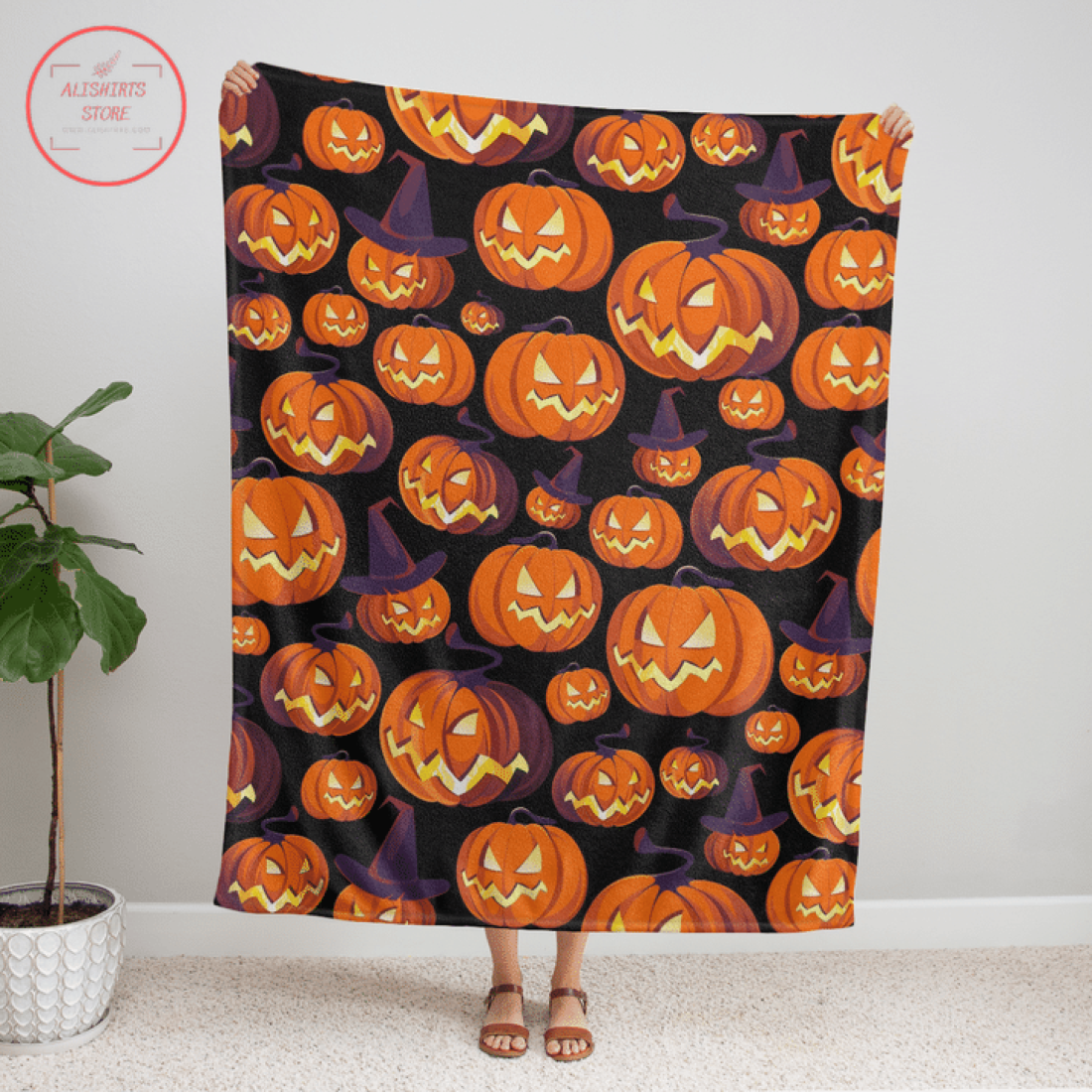 Pumpkin Halloween Scary Blanket