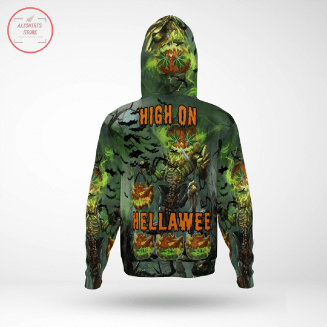 Skull Hellaweed Halloween Hoodie 3D