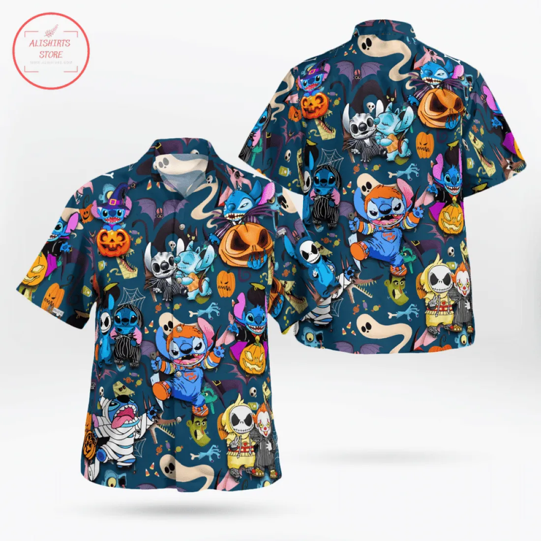 Stitch Cosplay Halloween Hawaiian Shirt