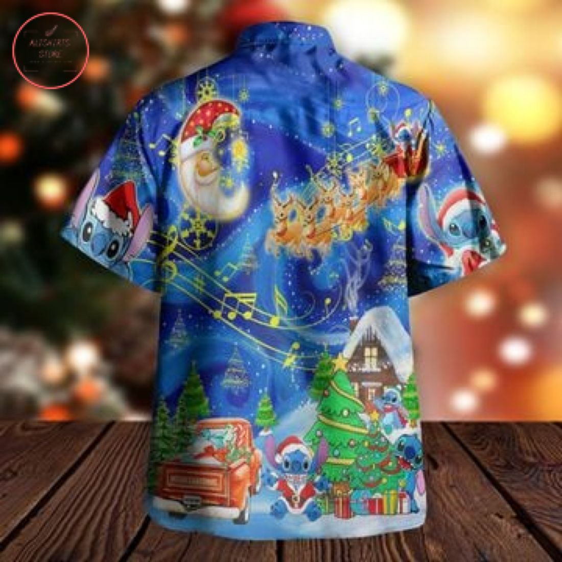 Stitch in Amazing Christmas Hawaiian Shirt