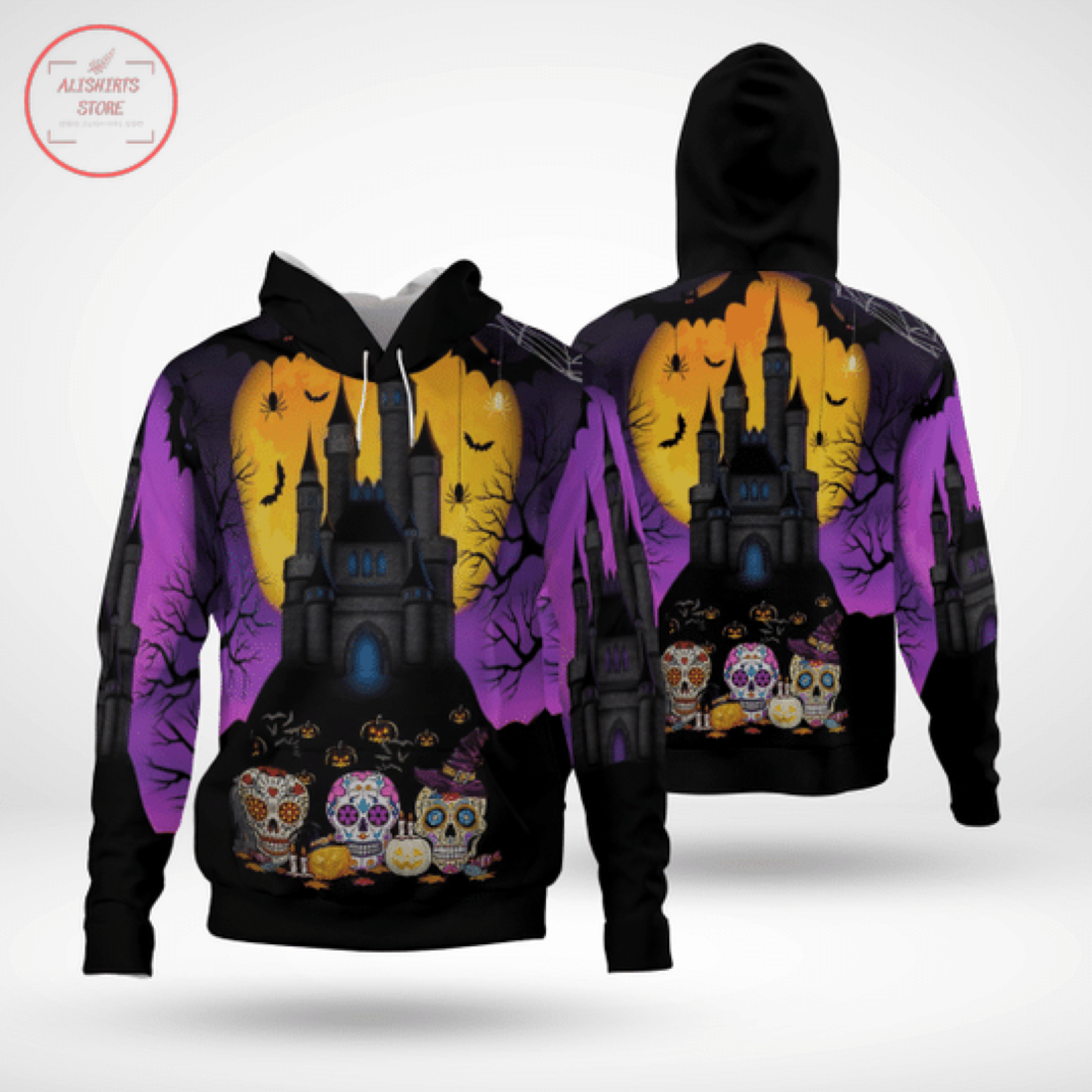 Sugar Skull Halloween Hoodie 3D