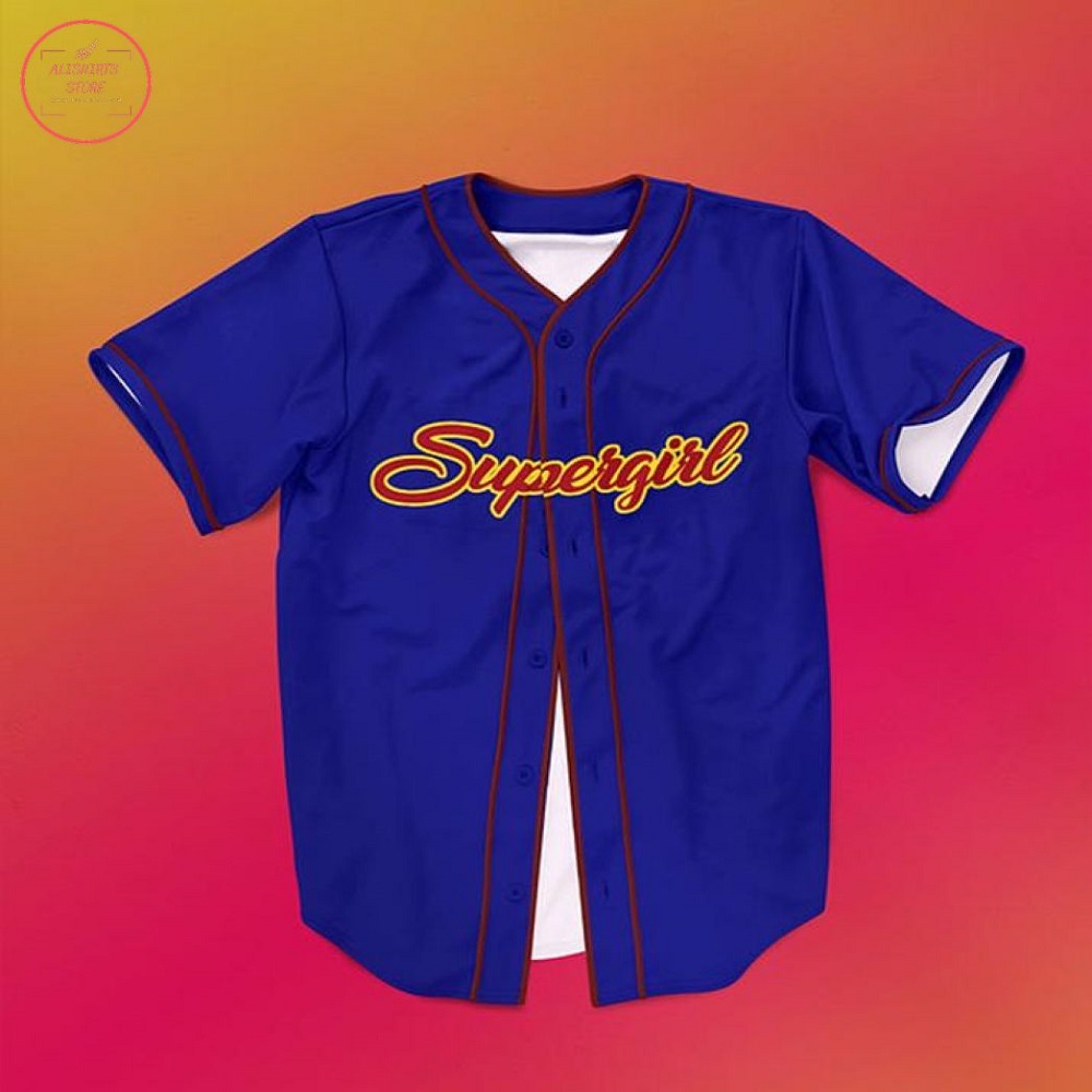 Supergirl Movie Personalized Baseball Jersey