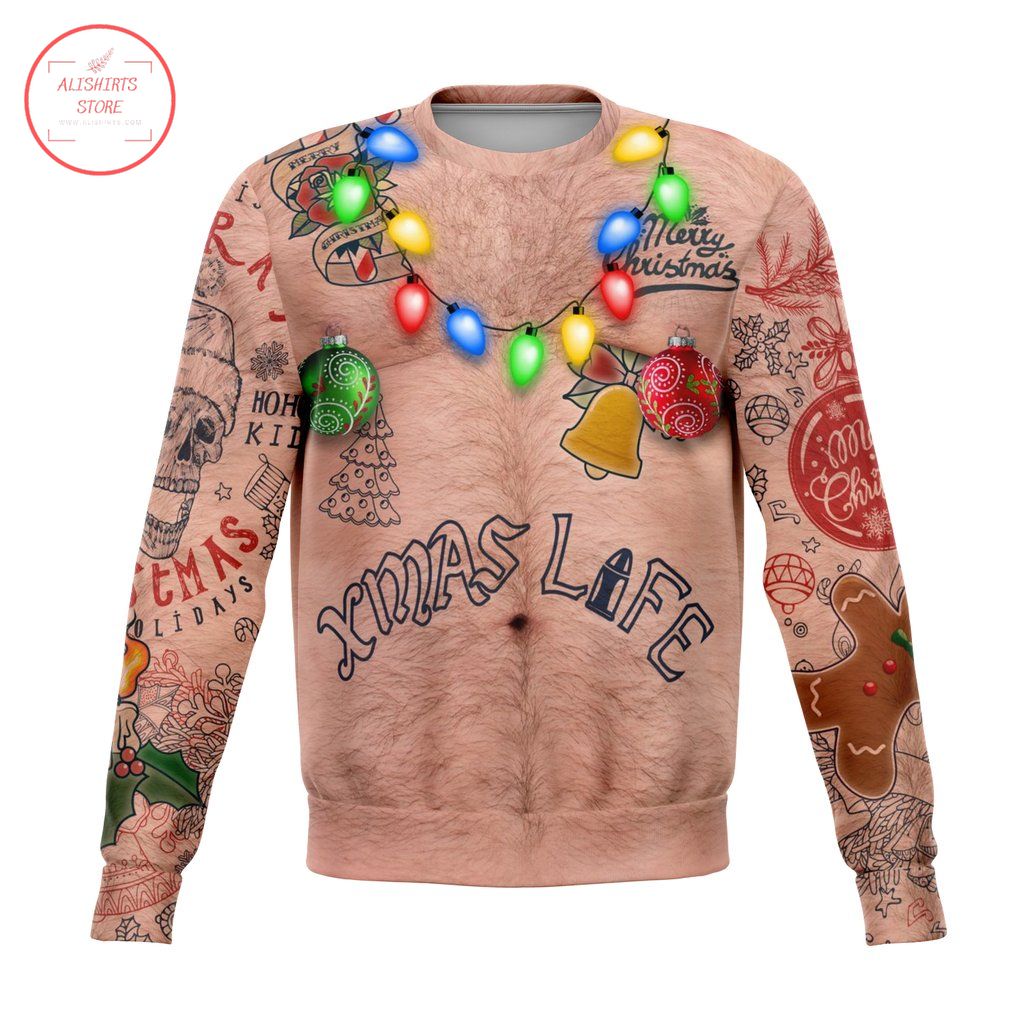 Tattooed Xmas Life ugly Christmas Sweater