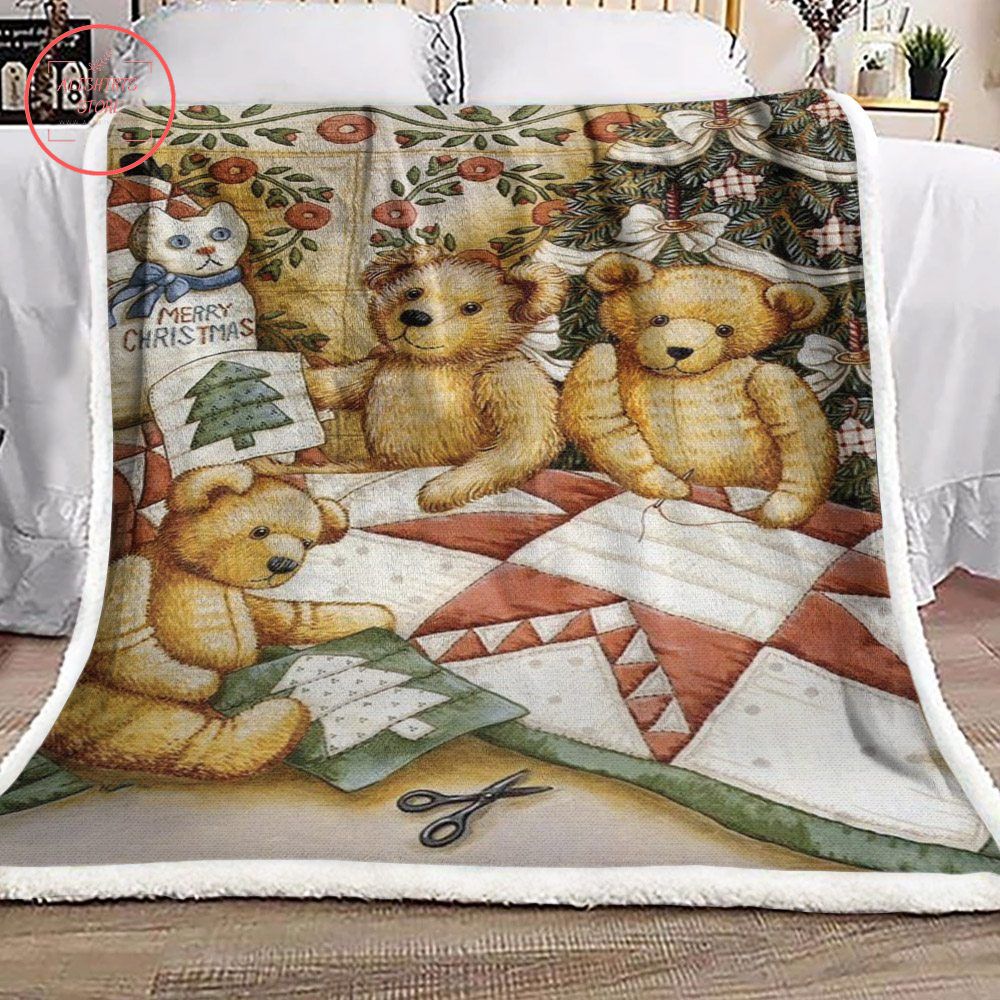 Teddy Bear Flower Blanket