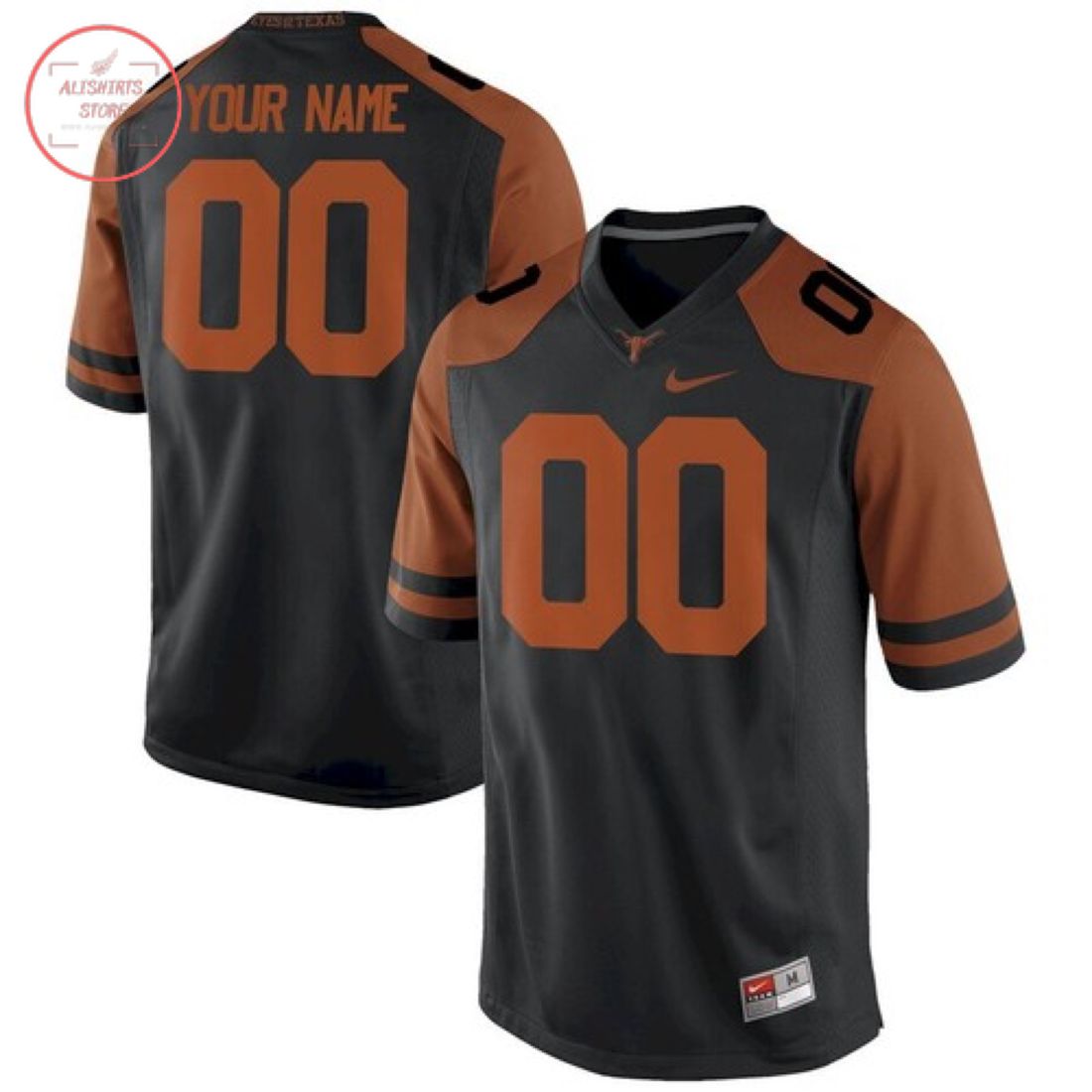 Texas Longhorns Custom Black Football Jersey