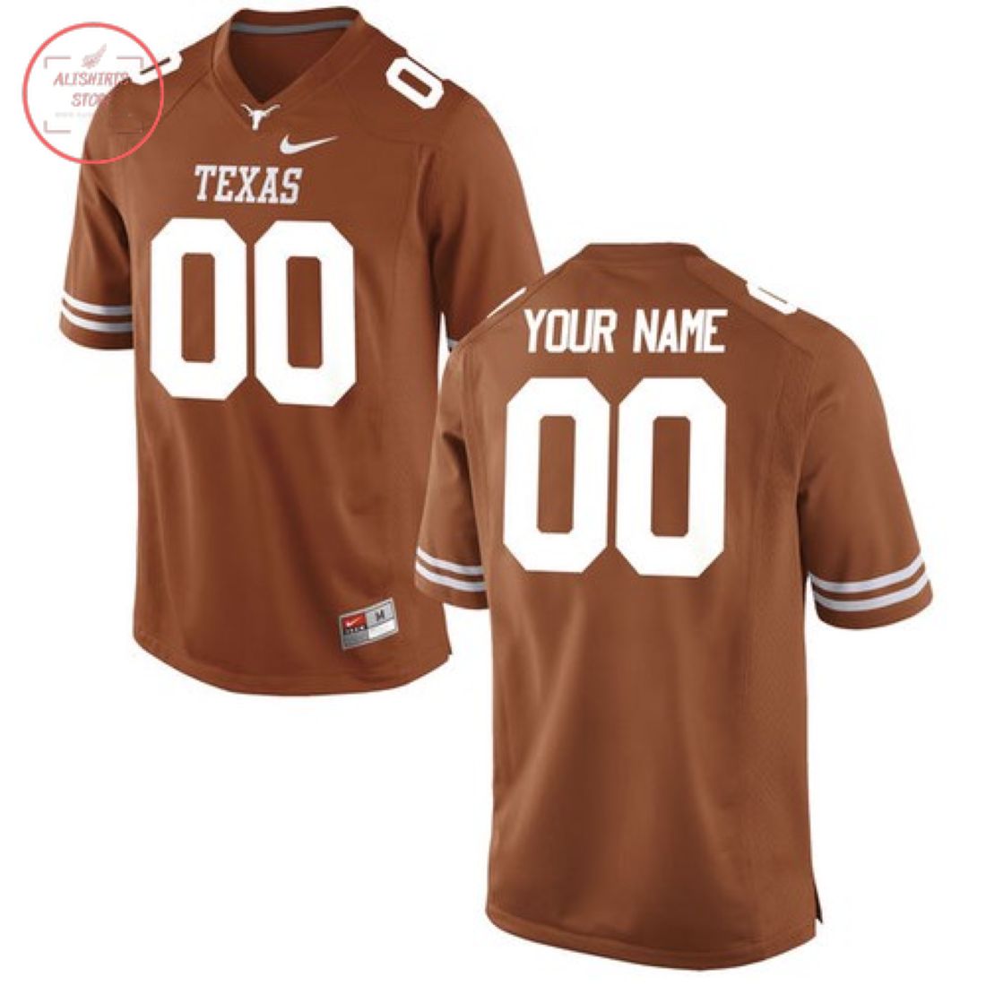 Texas Longhorns Custom Orange Football Jersey