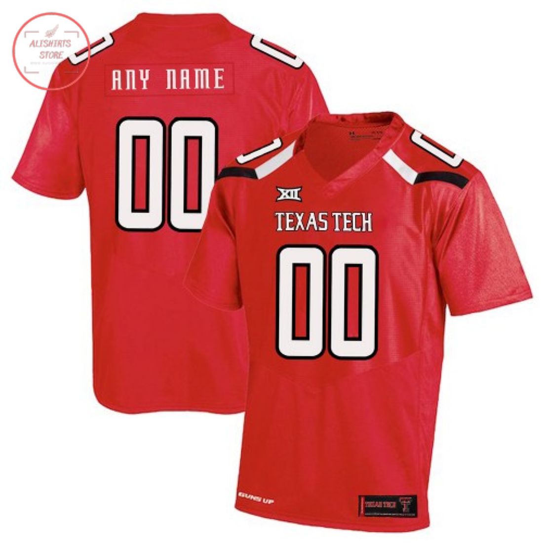 Texas Tech Red Raiders Custom Red Football Jersey