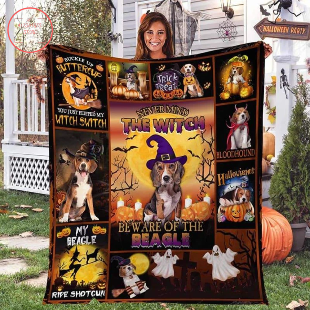 The Beagle Witch Halloween Blanket