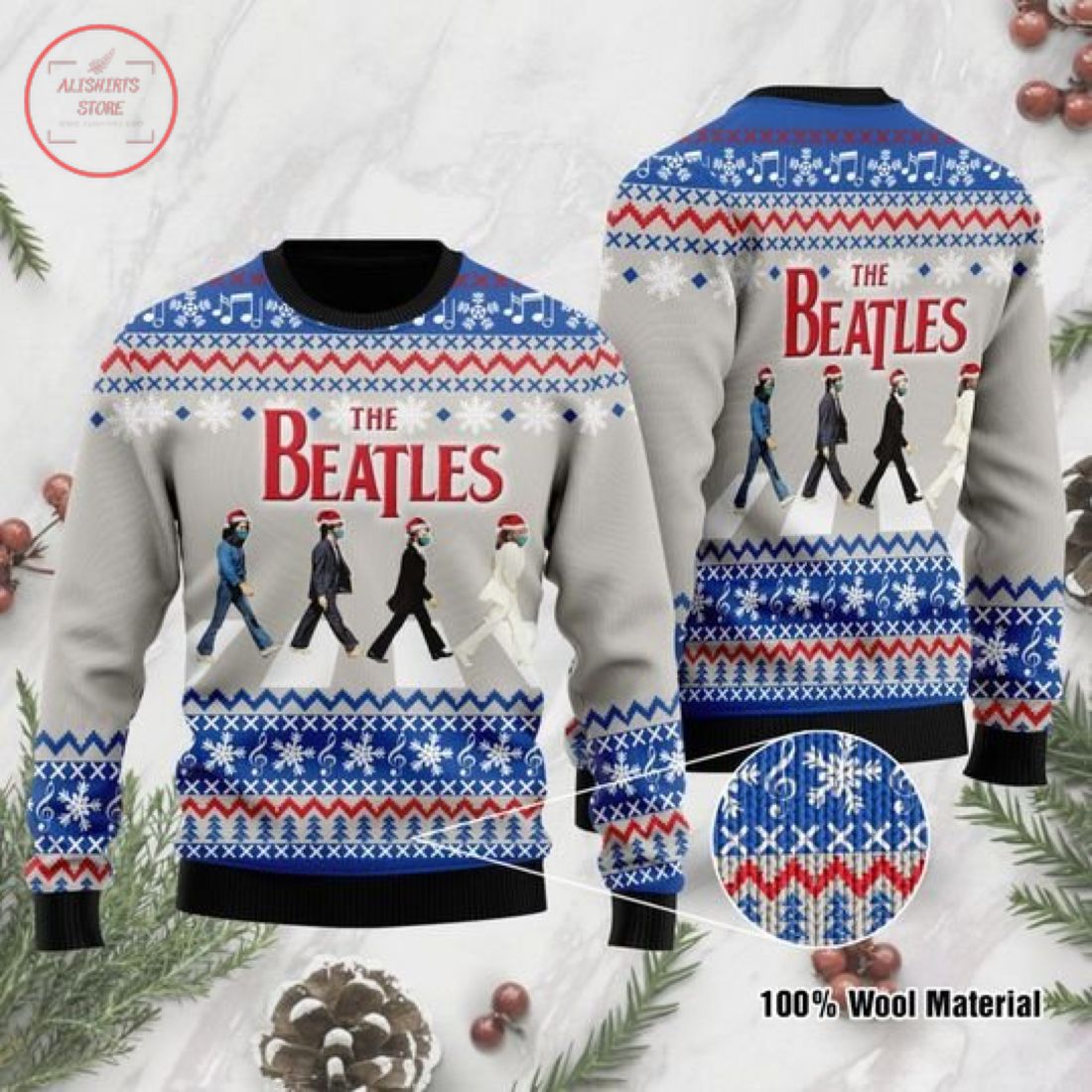 The Beatles Abbey Road Ugly Christmas Sweater