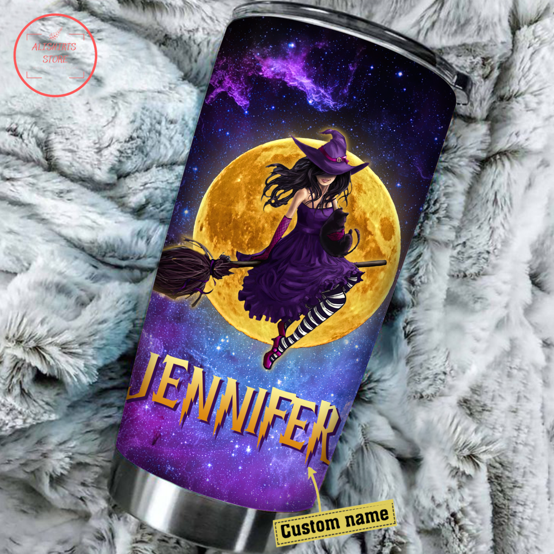The Witch of Galaxy Personalized Halloween Tumbler