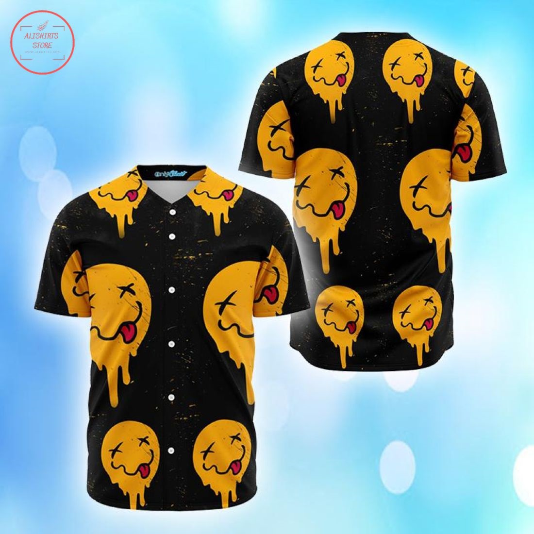 Trippy Smiley Baseball Jersey