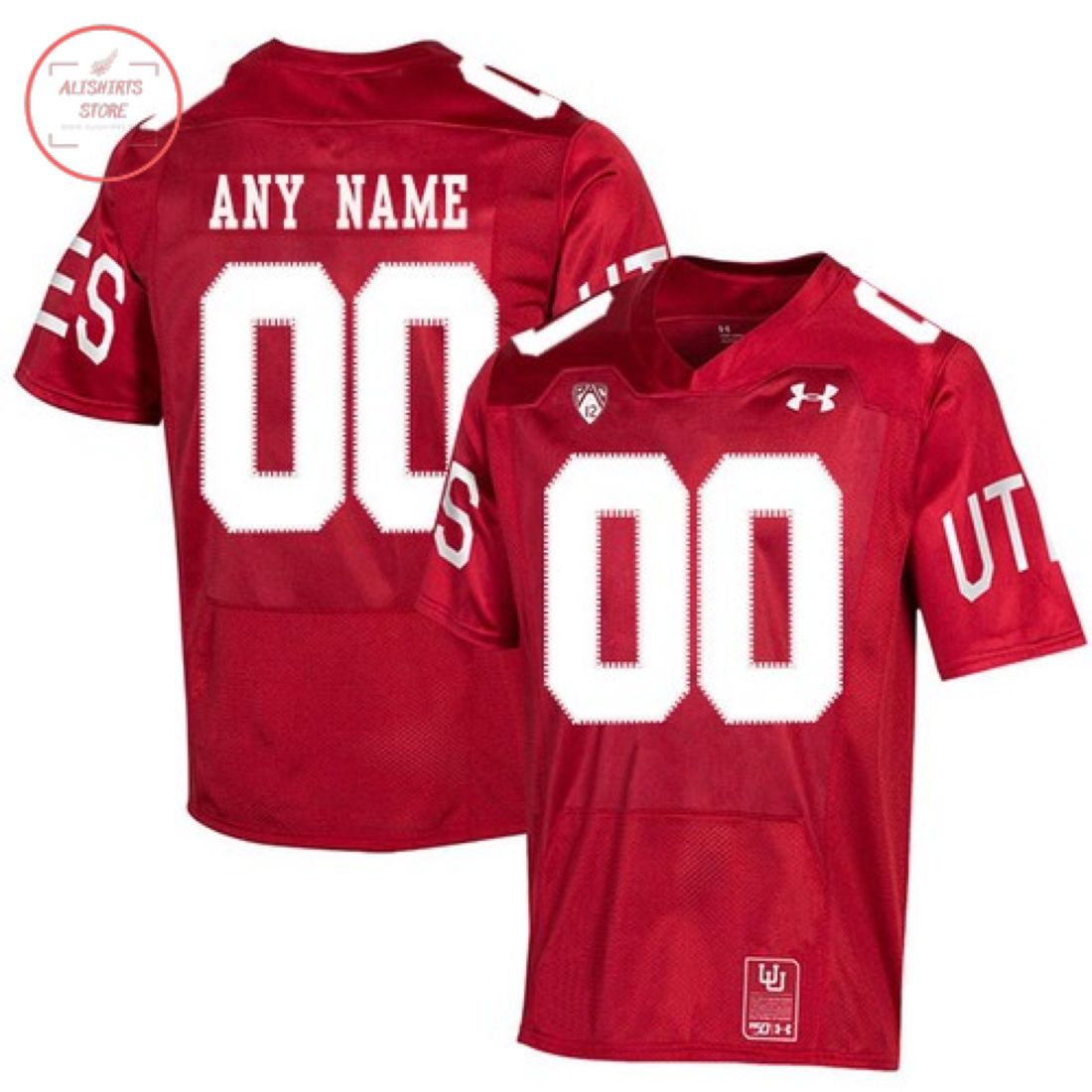 Utah Utes Custom Name Number Full Red Football Jersey