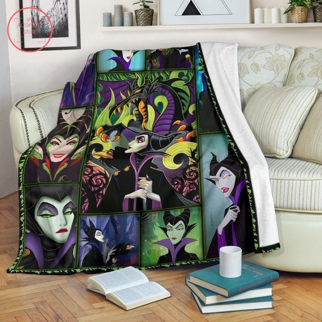 Villain Maleficent Fleece Halloween Bedding Set