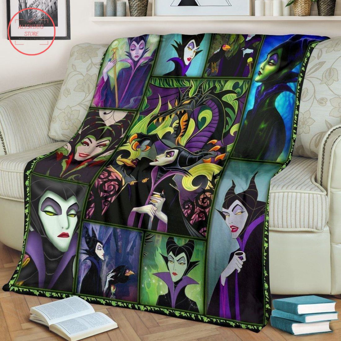 Villain Maleficent Fleece Halloween Bedding Set