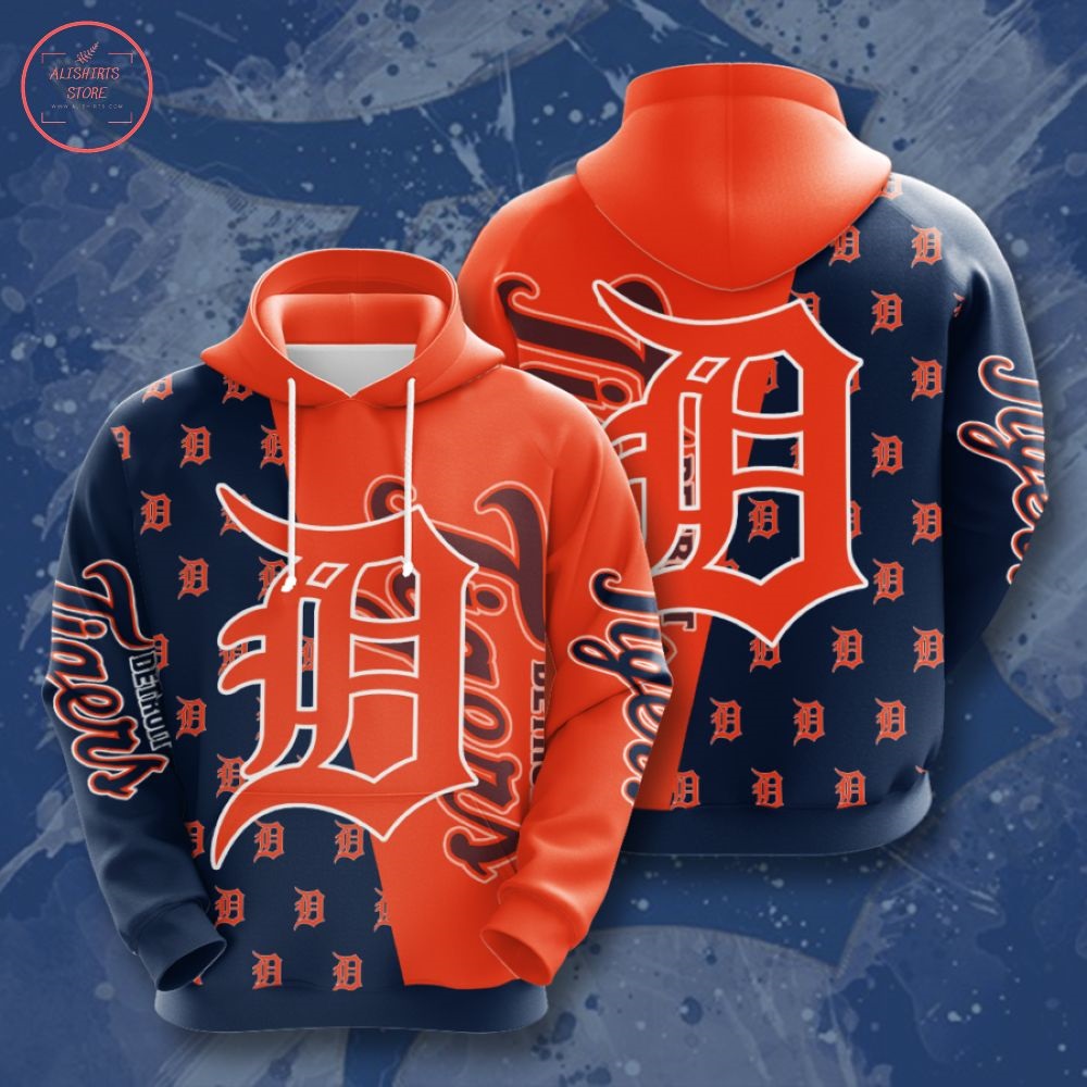 Vintage MLB Detroit Tigers 3D Hoodie