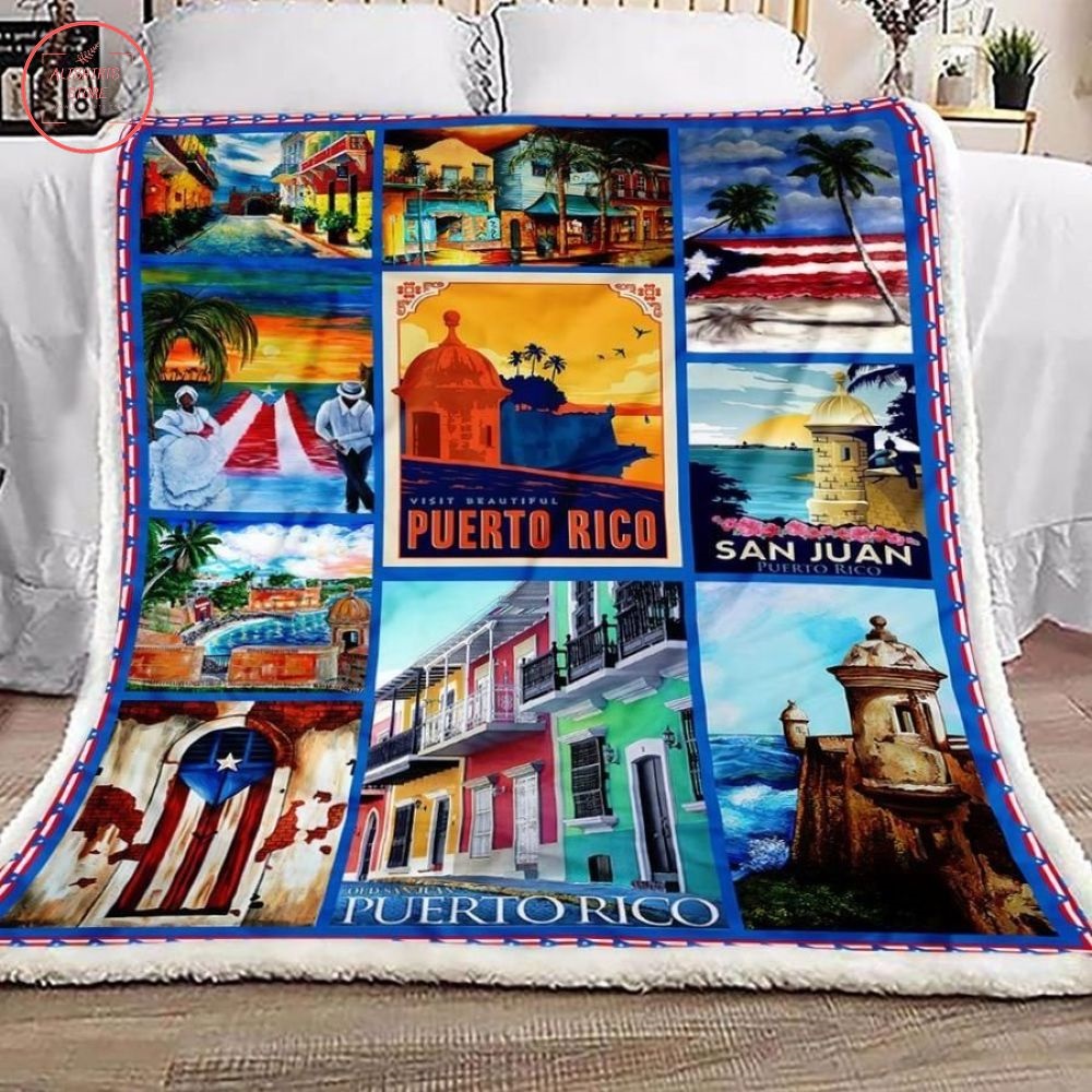 Visit Beautiful Puerto Rico Quilt Blanket