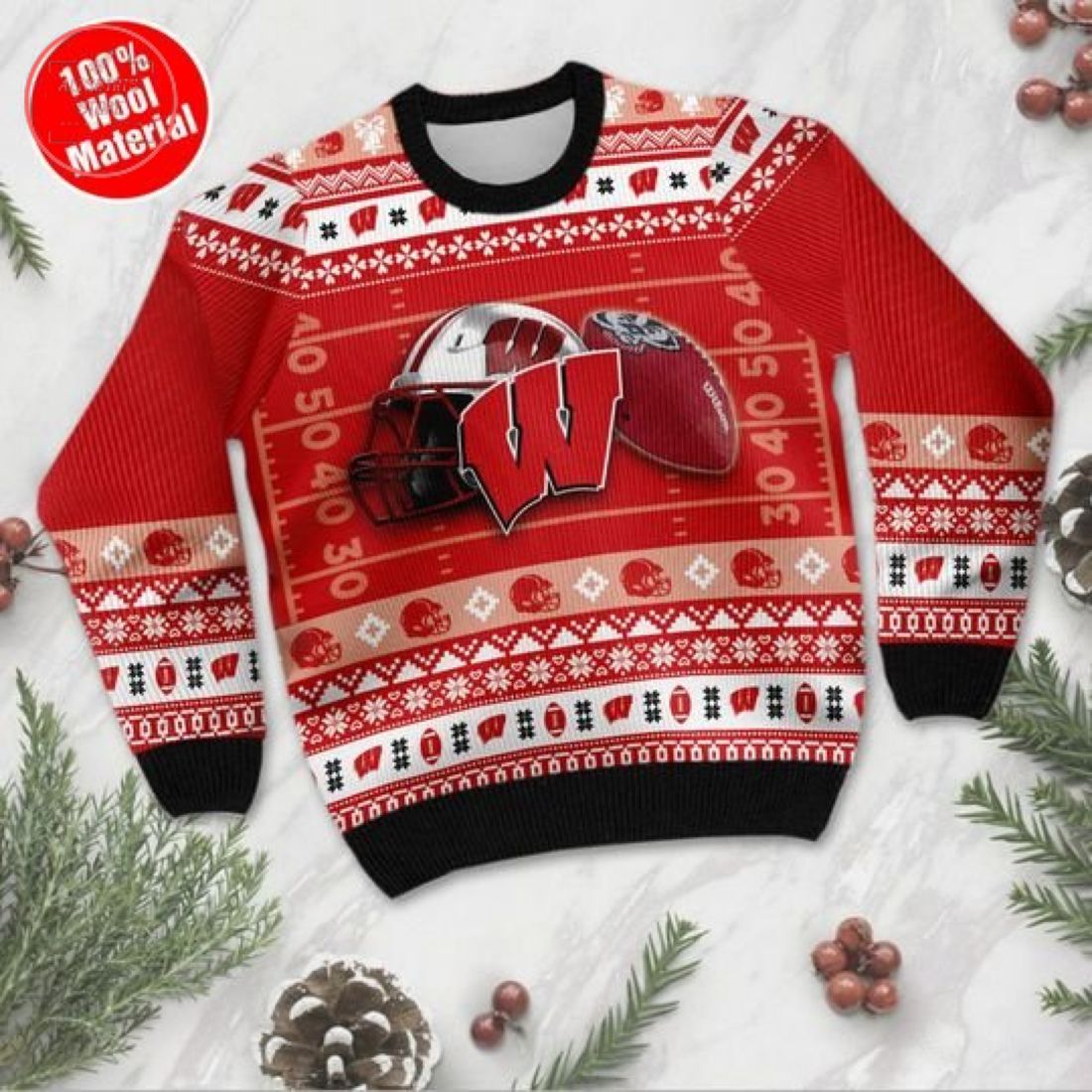 Wisconsin Badgers Custom Ugly Christmas Sweater
