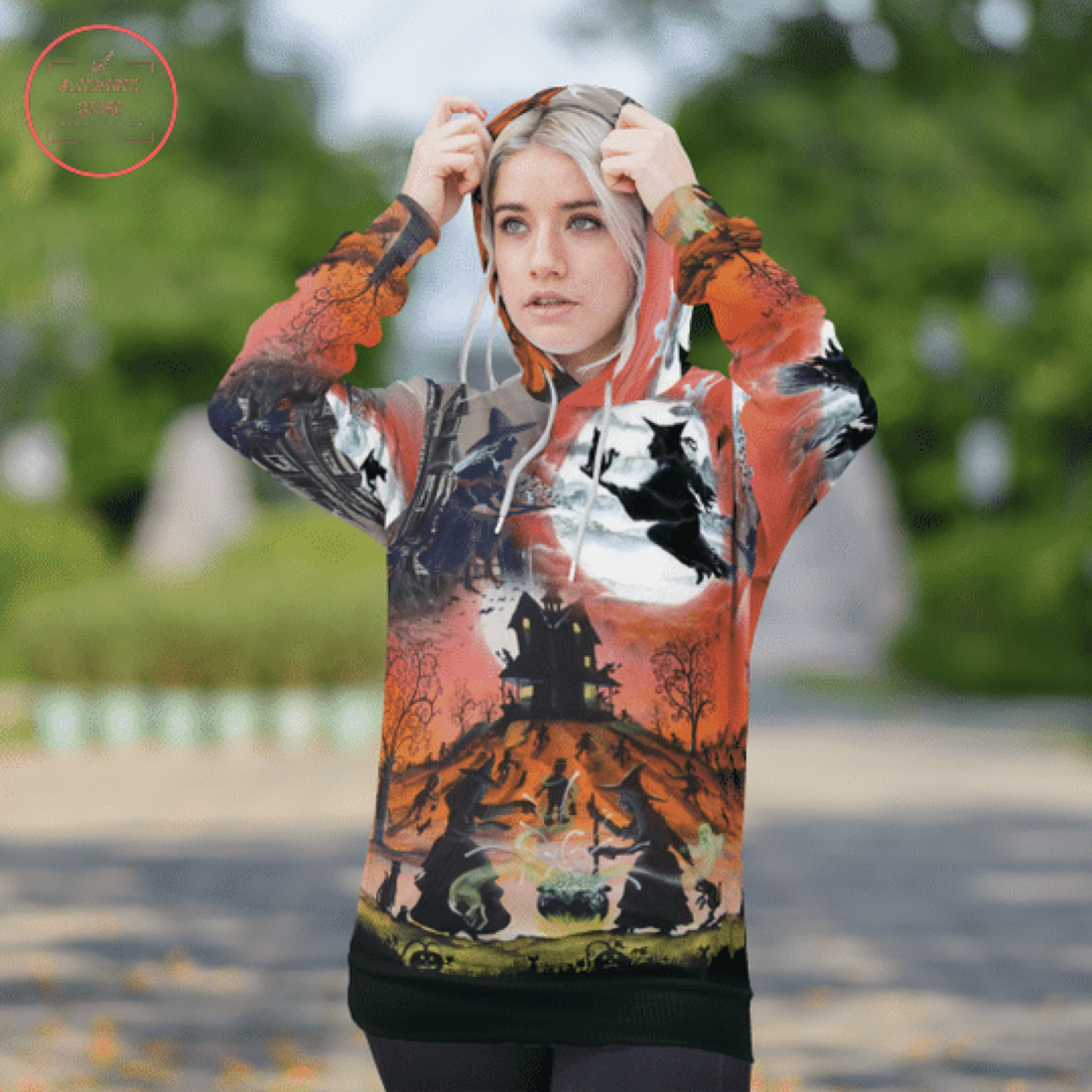 Witches Night Moon Halloween Hoodie 3D
